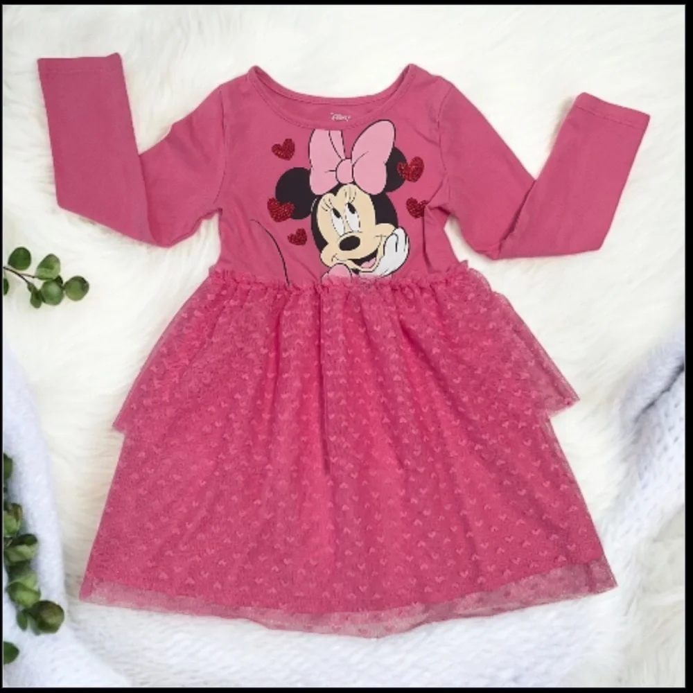 Disney Minnie Mouse Pink Long Sleeve Dress